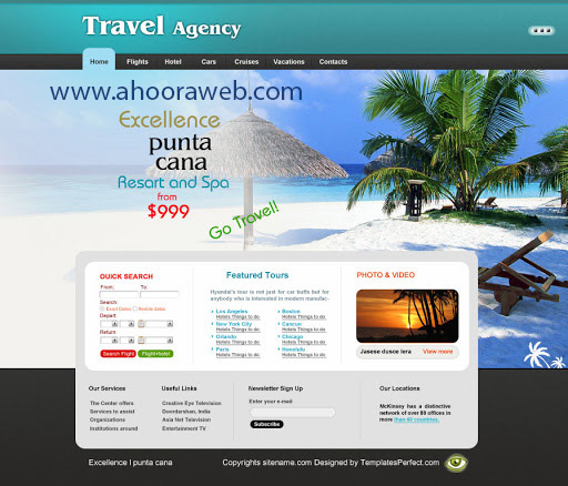 طراحی سایت برای شرکت مسافرتی اهوراوب
