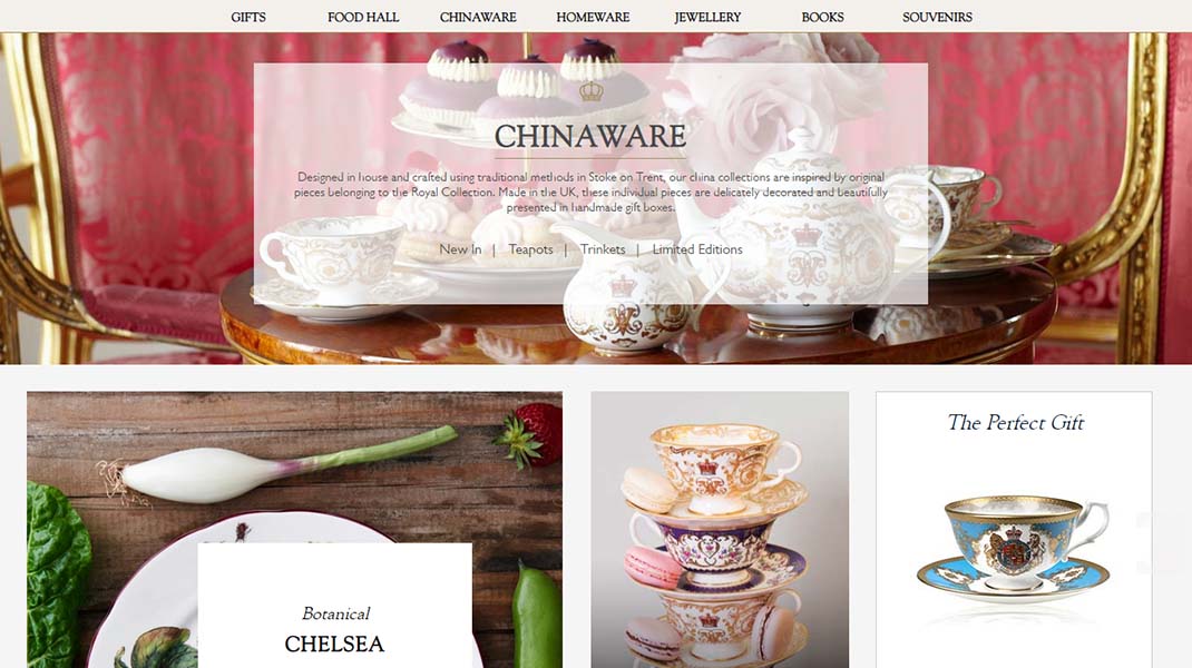 طراحی سایت فروشگاه ظروف چینی و بلور - طراحی سایت مدرن