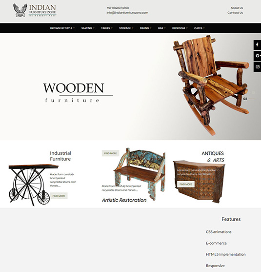 طراحی سایت فروشگاه مصنوعات چوبی - سئو